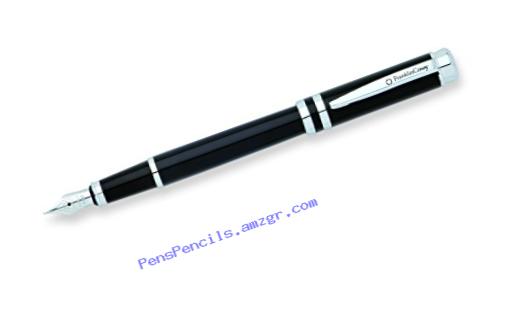 Franklin Covey Freemont Black Lacquer Fountain Pen with Chrome Appointments and Medium Nib (FC0036IM-1MS)