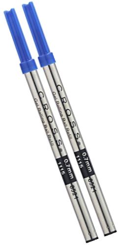 Cross Selectip Gel Rollingball Pen Refill, Blue, 2 Per Card (8521-2)