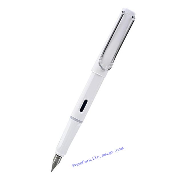 :Lamy Safari Fountain Pen, White, Medium Nib