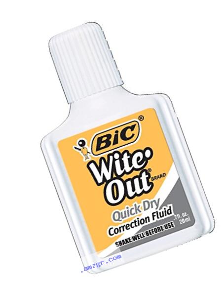 Wite Out Quick Dry Correction Fluid, 12-Count  Boxes