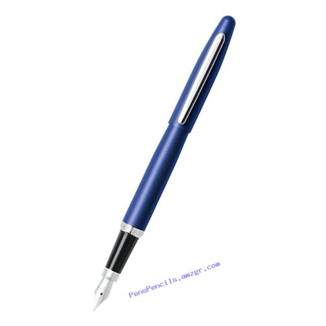 Sheaffer VFM, Neon Blue, Nickel Plate Trim, Fountain Pen: Fine Nib (E0940143)