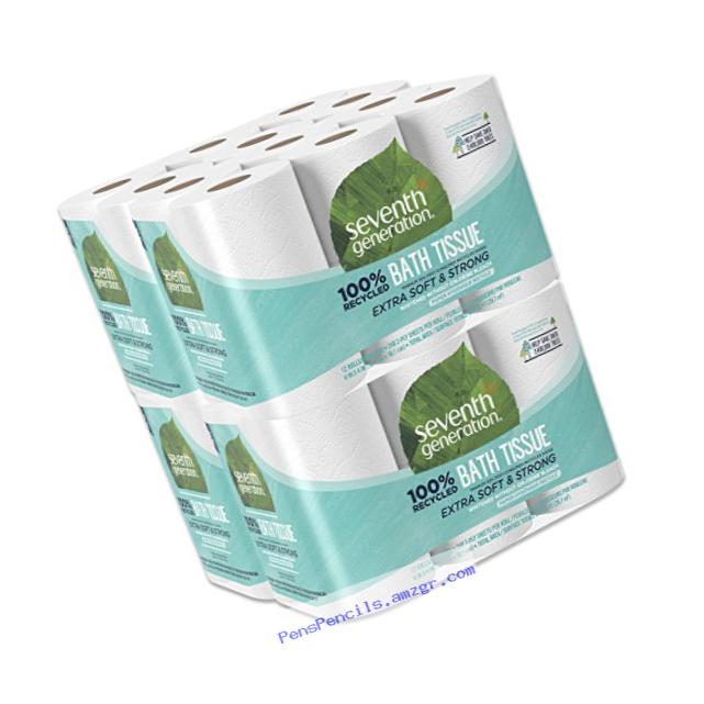 Seventh Generation Toilet Paper, Bath Tissue, 100% Recycled Paper, 48 Rolls (Packaging May Vary)